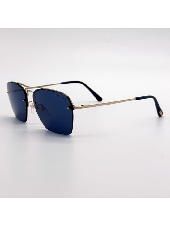 NEW TOM FORD SUNGLASSES WALKER TF504 28V AVIATOR GOLD/BLUE WOMEN EYEWEAR FT0504/ main image 6